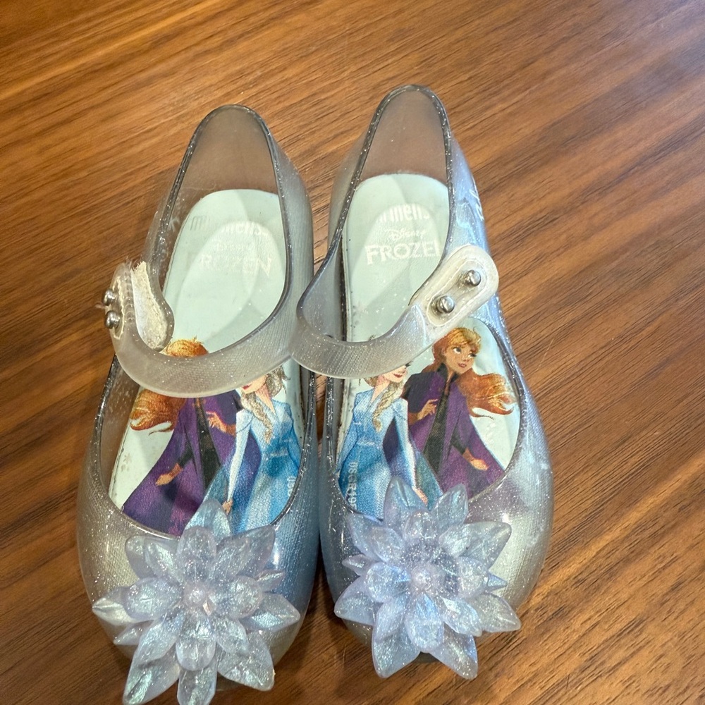 Mini Melissa Silver Frozen Dress Shoes